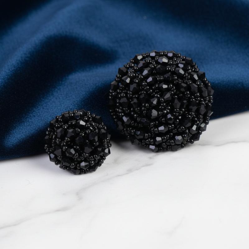 Vintage Fashion Store - 3 Buah 3/4.3Cm Kancing Manik-manik Modis