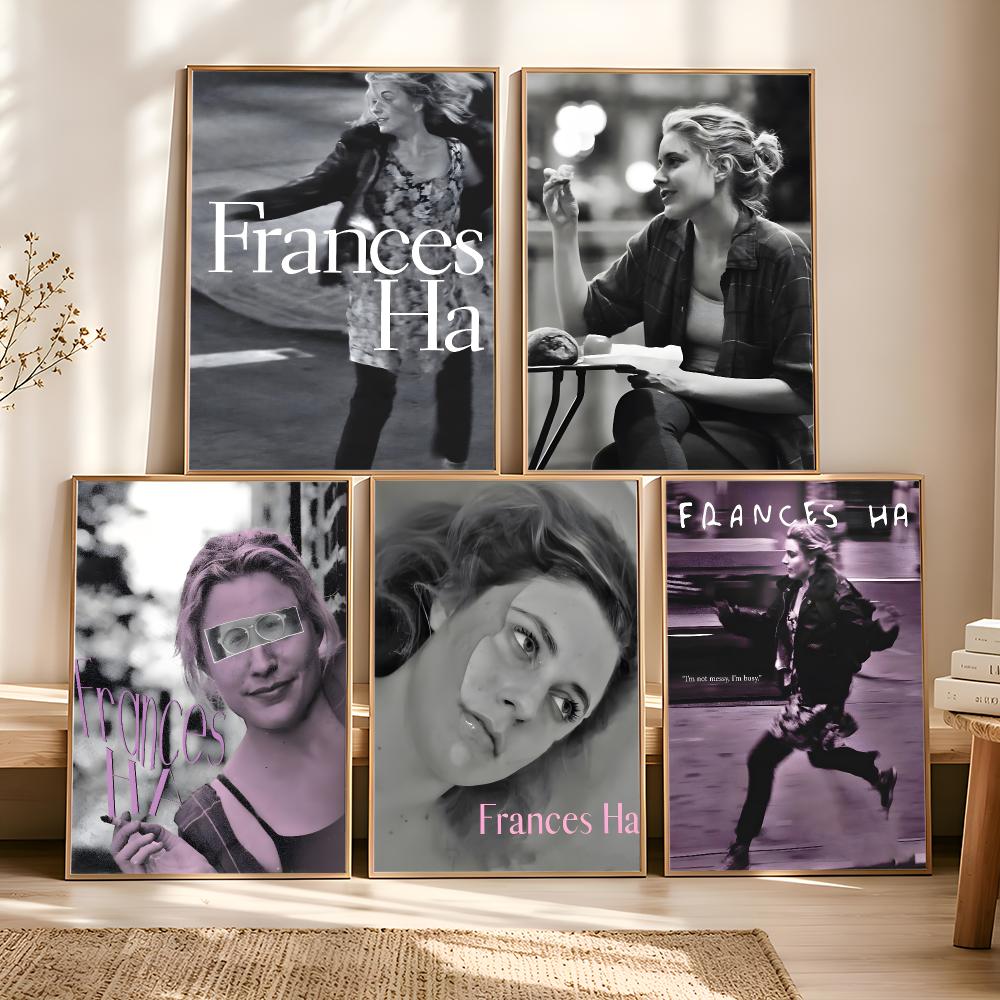 Vintage Fashion Prints For Wall - Lukisan Film F-Frances Ha Kaligrafi Vintage