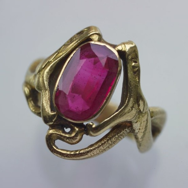 Vintage Fashion Events - Cincin wanita berbahan tembaga dengan hiasan