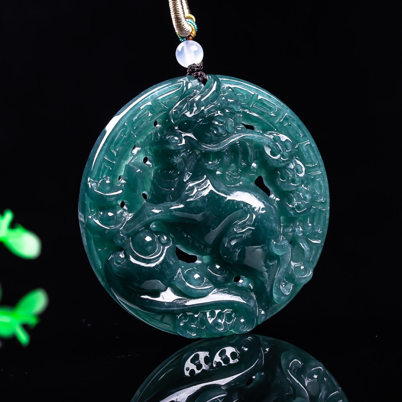Vintage Fashion Accessories - Kalung Liontin Naga Giok Myanmar Vintage