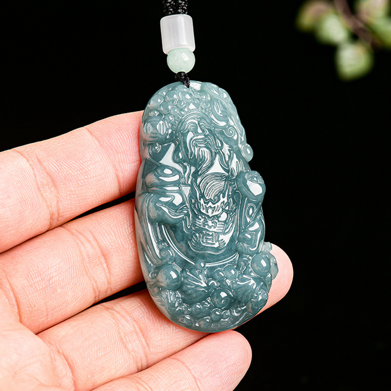Vintage Fashion Accessories - Kalung Liontin Dewa Kekayaan Giok Myanmar