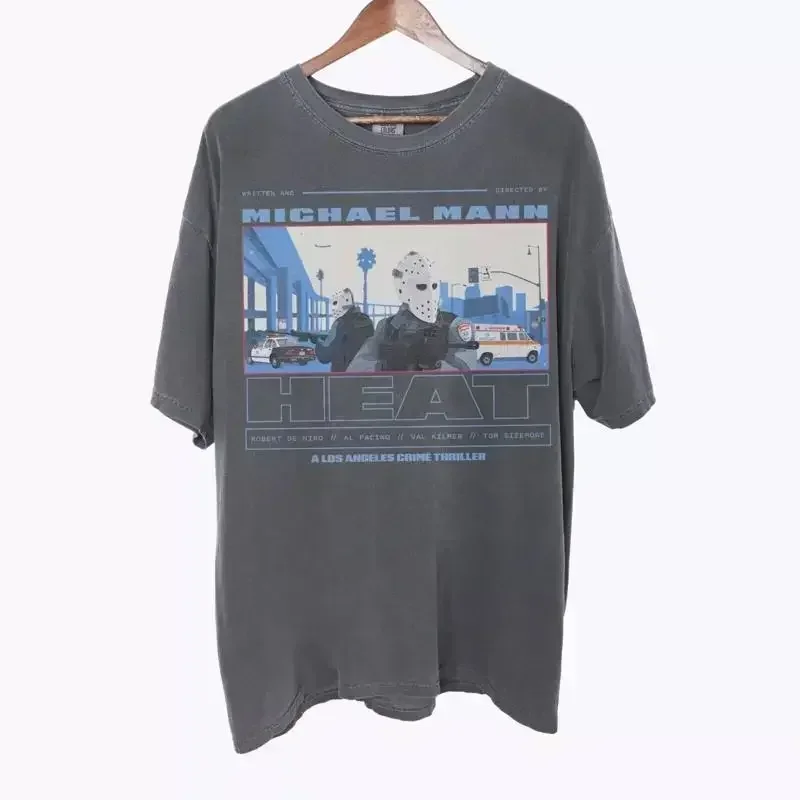 Vintage Flannel Shirt - Kaos Film Heat 1995 Vintage Washed