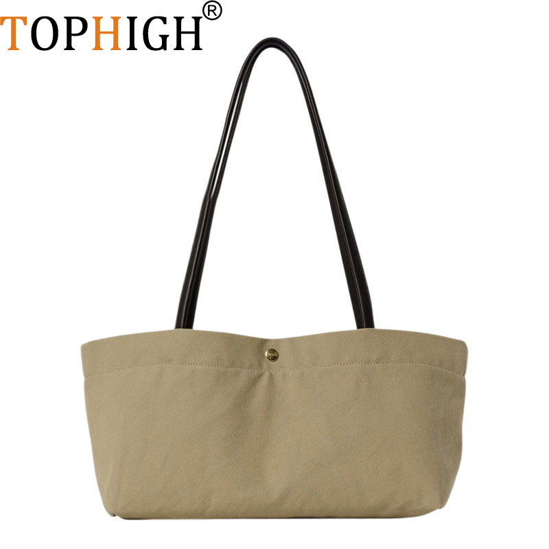 Vintage Fashion Old Money - TOPHIGH Tas Tote Kanvas Vintage Baru