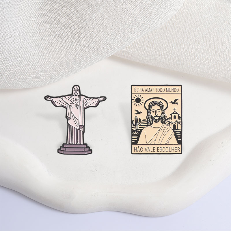 Vintage Fashion Events - Lencana Seni Vintage dengan Gambar Yesus