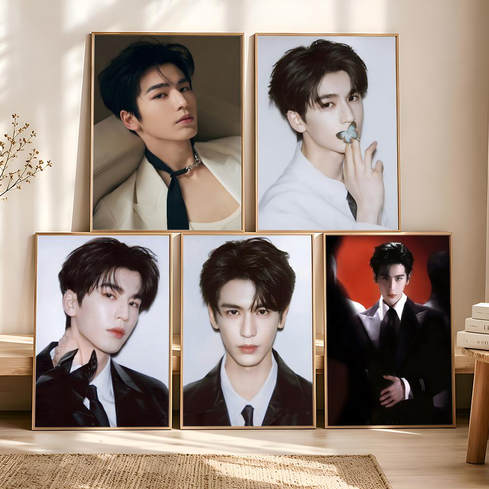 Vintage Fashion Prints For Wall - Aktor Z-Zhang Linghe Lukisan Kaligrafi Poster