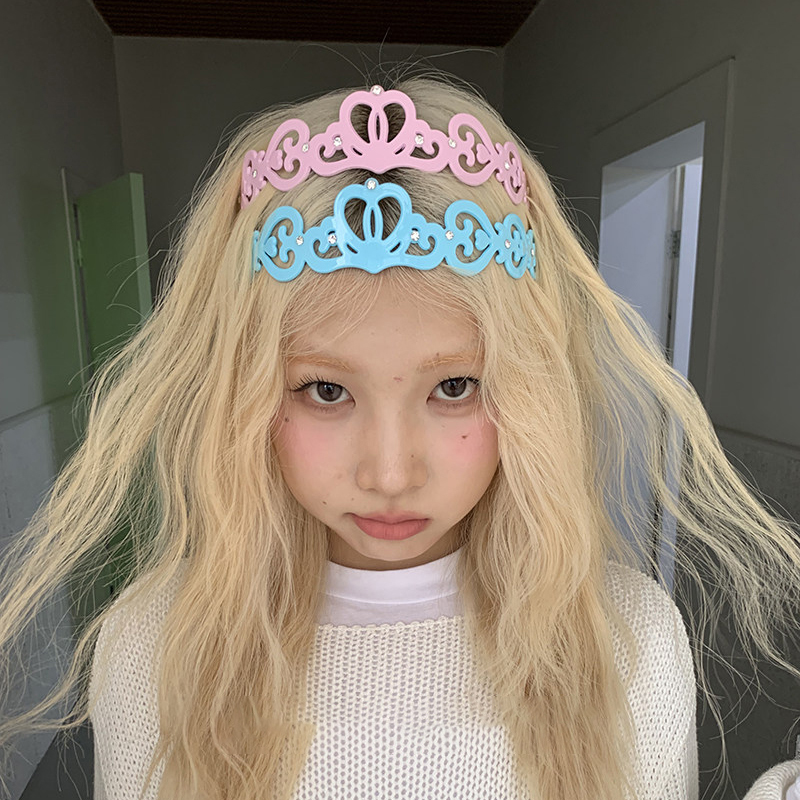 Vintage Fashion Ornaments - Bando Bentuk Mahkota Milenium Vintage Y2K,