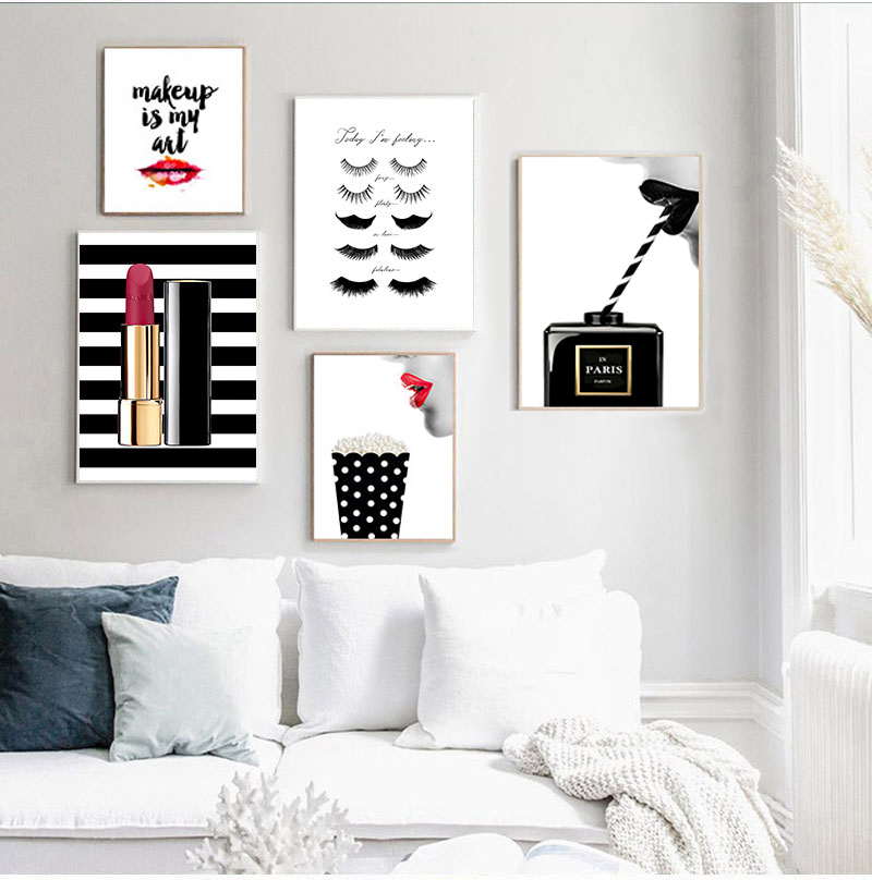 Poster Cetak Lukisan Kanvas An - Vintage Fashion Prints For Wall ulasan dan harga