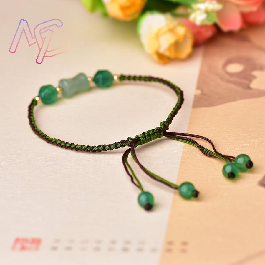 Gelang Manik Giok Hijau Alami  - Vintage Fashion Accessories ulasan dan harga
