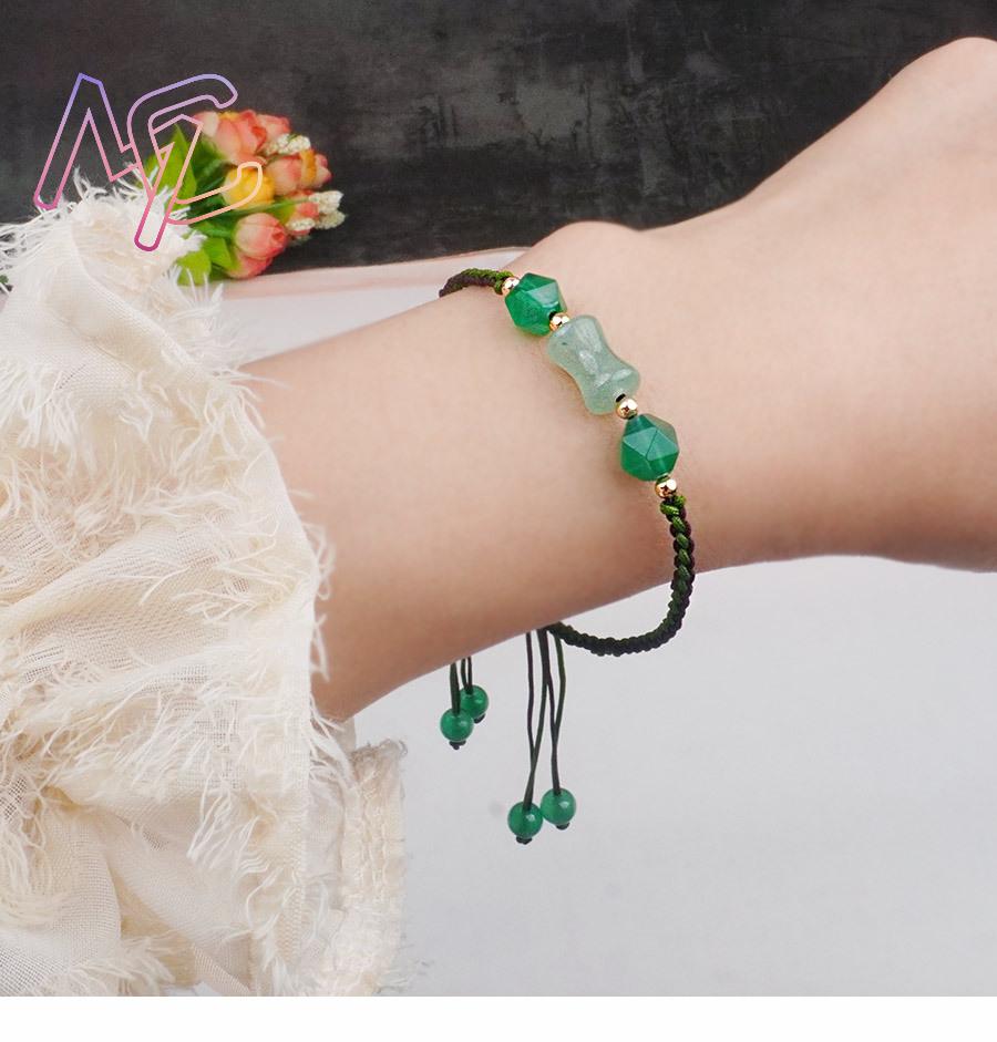Gelang Manik Giok Hijau Alami  - Vintage Fashion Accessories ulasan dan harga