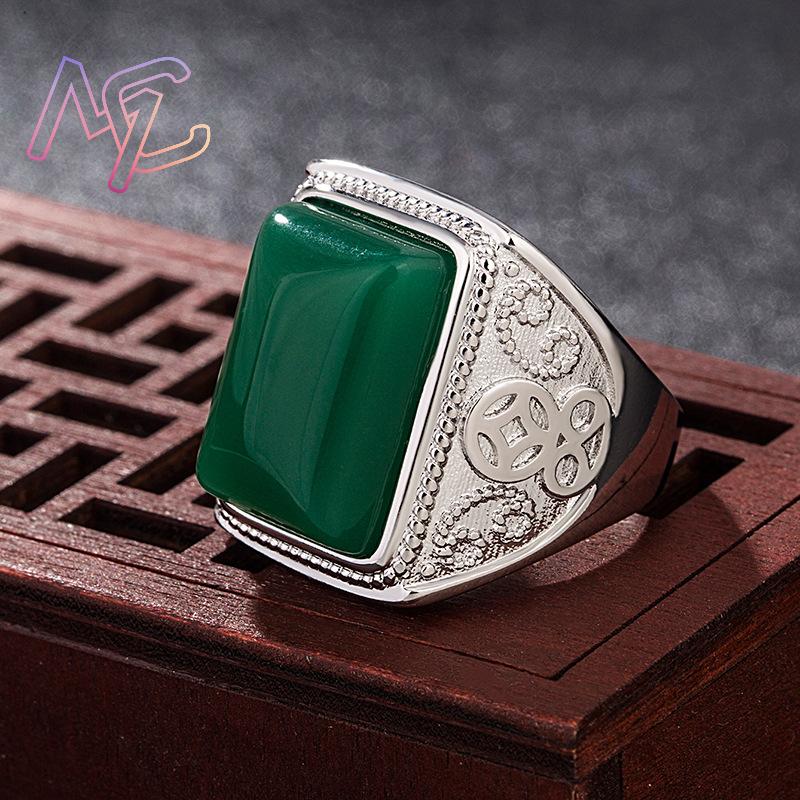 Cincin Giok Alami Hijau Perhia - Vintage Fashion Accessories ulasan dan harga