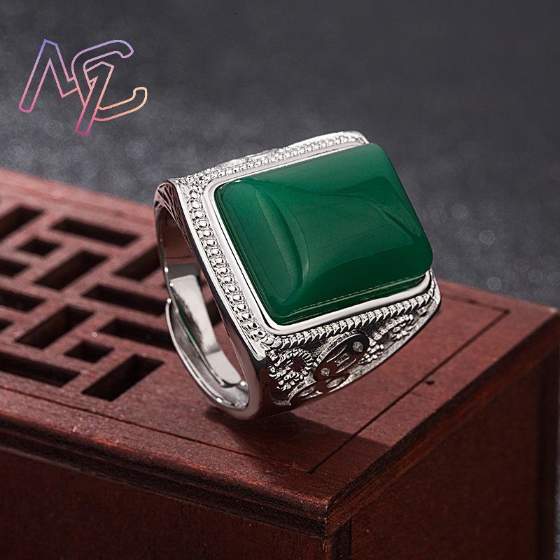Cincin Giok Alami Hijau Perhia - Vintage Fashion Accessories ulasan dan harga