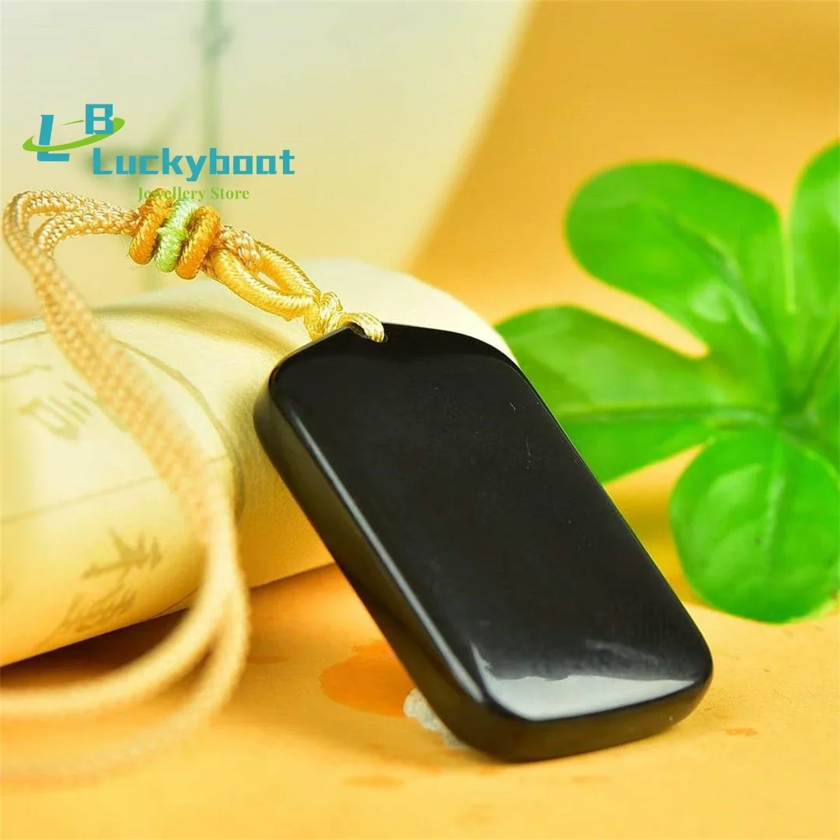 Liontin Merek Wushi Hitam Giok - Vintage Fashion Ornaments ulasan dan harga