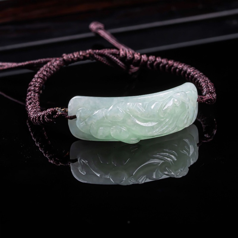 Gelang Giok Burma Pixiu Ukiran - Vintage Fashion Accessories ulasan dan harga