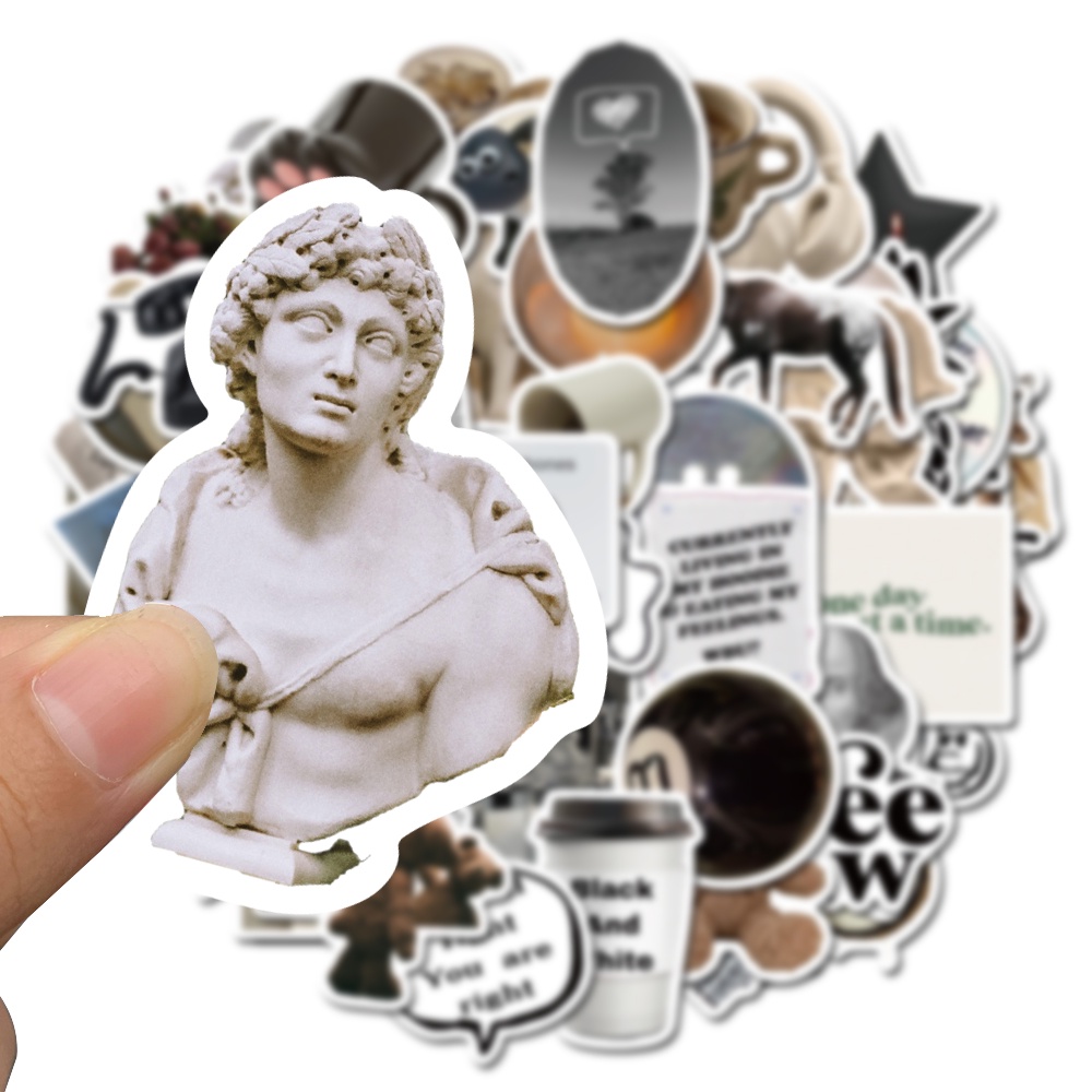 60PCS Stiker Vintage Klasik 3D - Vintage Fashion Store ulasan dan harga