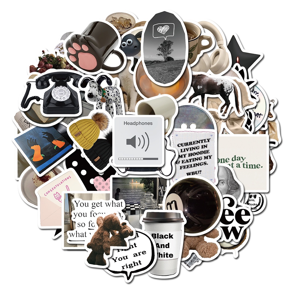 60PCS Stiker Vintage Klasik 3D - Vintage Fashion Store ulasan dan harga