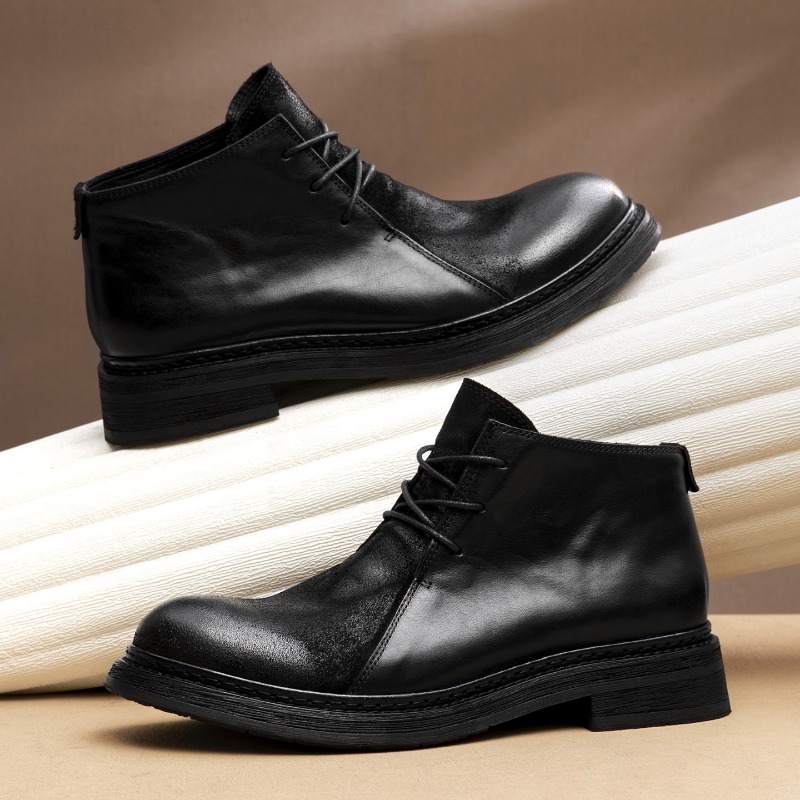 Sepatu Bot Kulit Asli Pria Vin - Vintage Fashion In 2026 ulasan dan harga