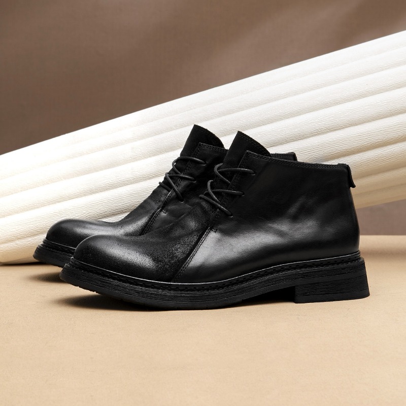 Sepatu Bot Kulit Asli Pria Vin - Vintage Fashion In 2026 ulasan dan harga