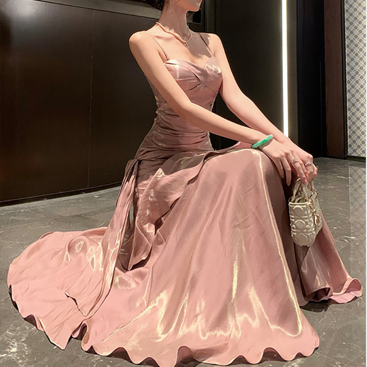 Gaun Maxi Ruffle Elegan Baru M - Vintage Fashion Events ulasan dan harga