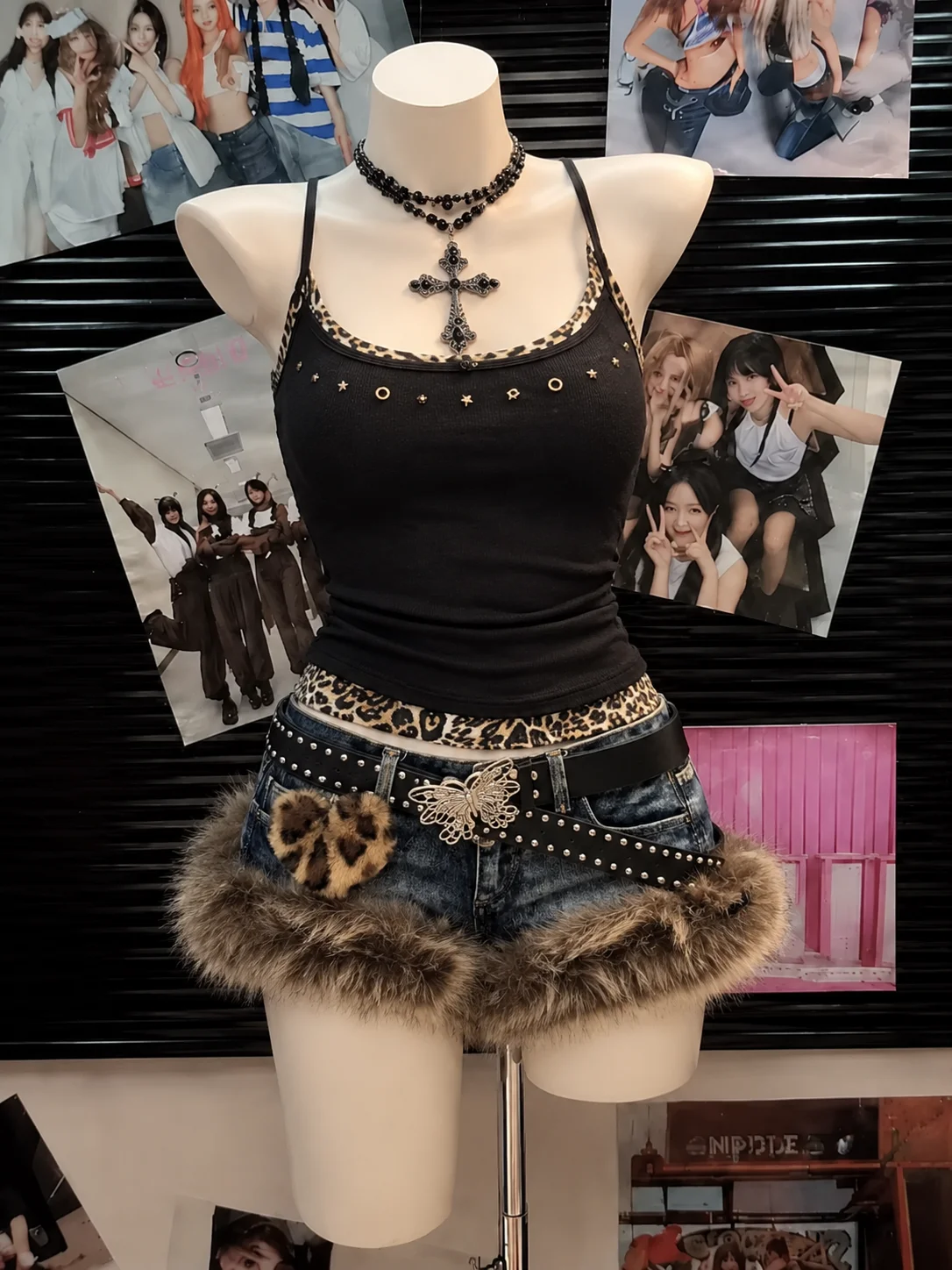 Setelan Dua Potong Gaya Punk Y - Vintage Fashion Retro Outfit ulasan dan harga
