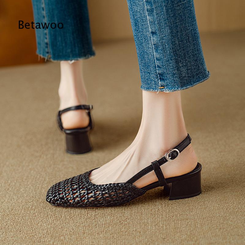 Sandal Hak Tebal Model Slingba - Vintage Fashion In 2026 ulasan dan harga