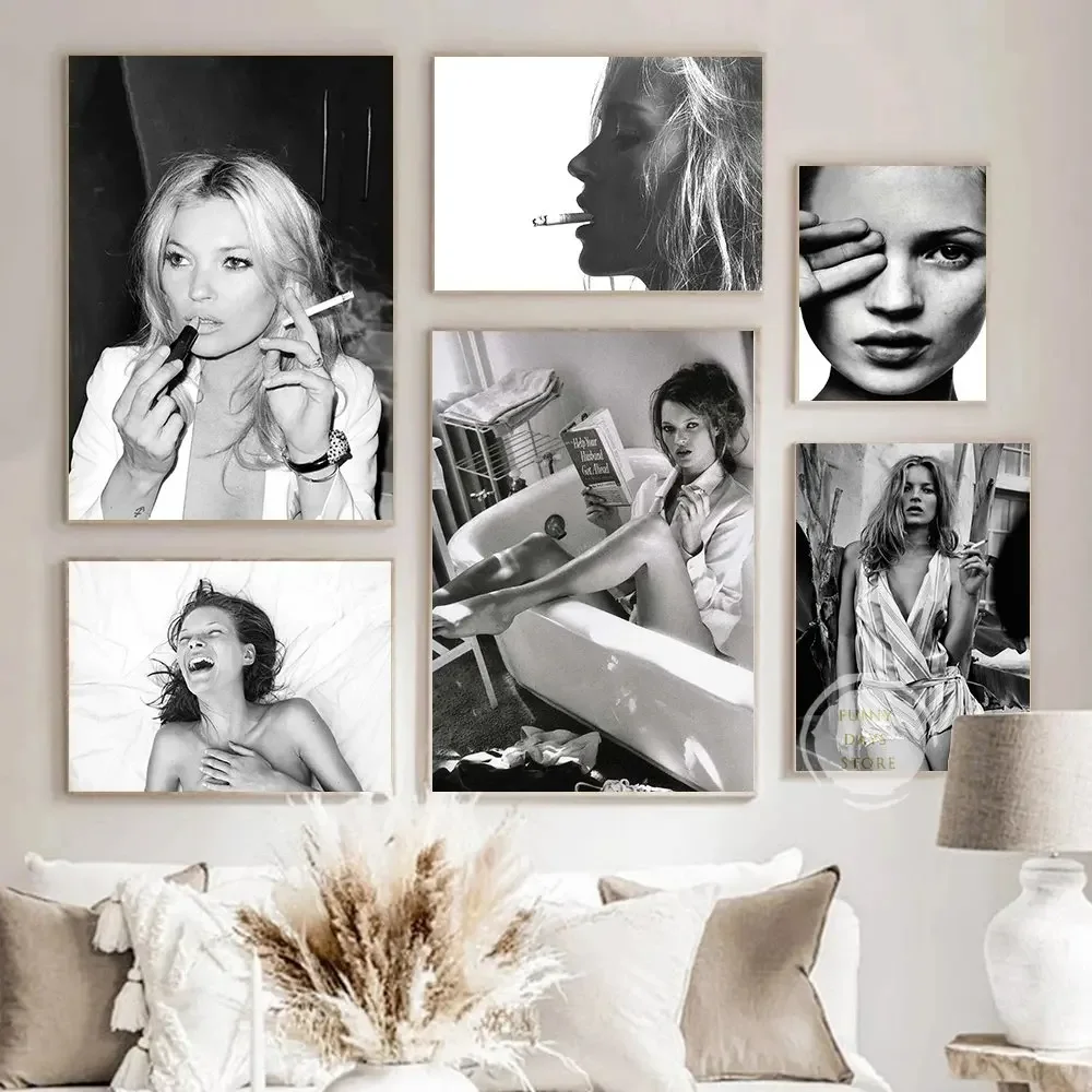 Vintage Seksi Supermodel Kate  - Vintage Fashion Prints For Wall ulasan dan harga
