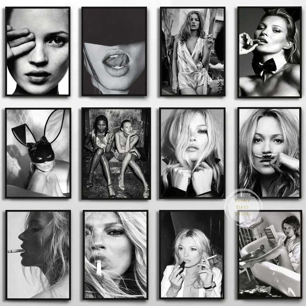 Vintage Seksi Supermodel Kate  - Vintage Fashion Prints For Wall ulasan dan harga