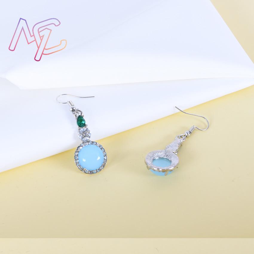 Anting Giok Alami Biru Jimat D - Vintage Fashion Accessories ulasan dan harga