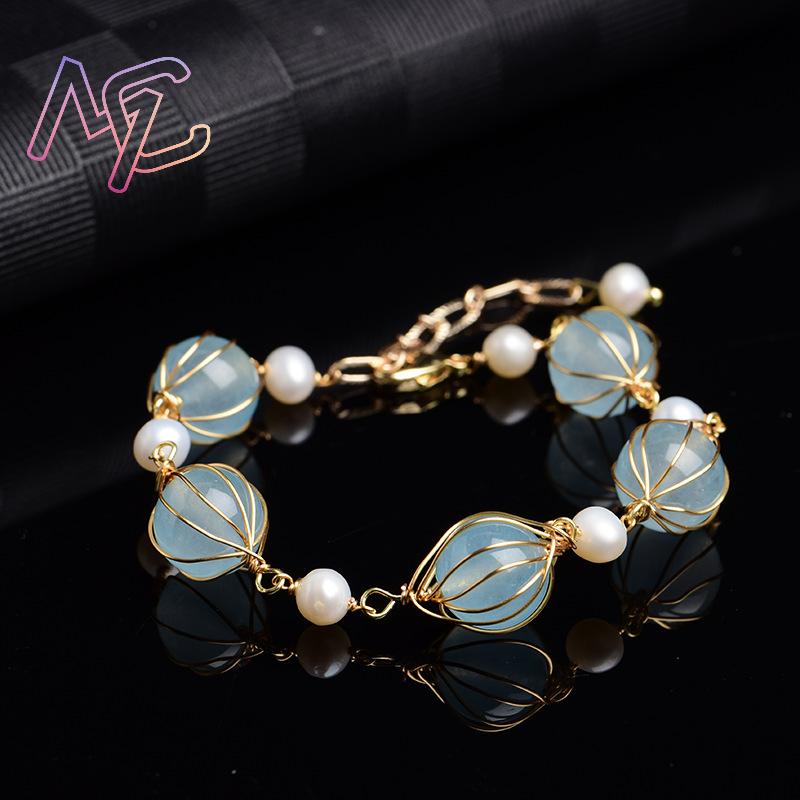 Anting Manik Giok Alami Biru A - Vintage Fashion Accessories ulasan dan harga