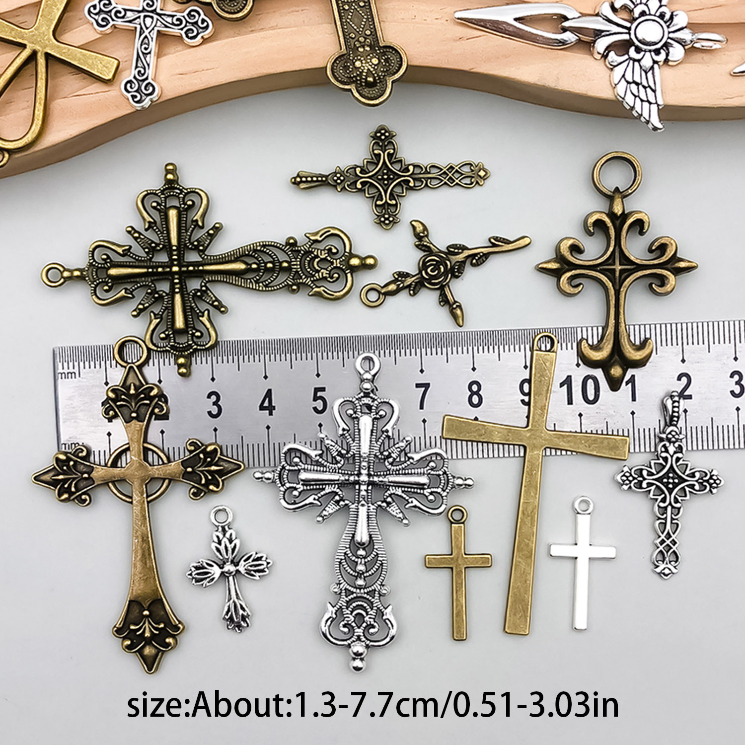 Aksesoris Ornamen Salib Laris  - Vintage Fashion Ornaments ulasan dan harga