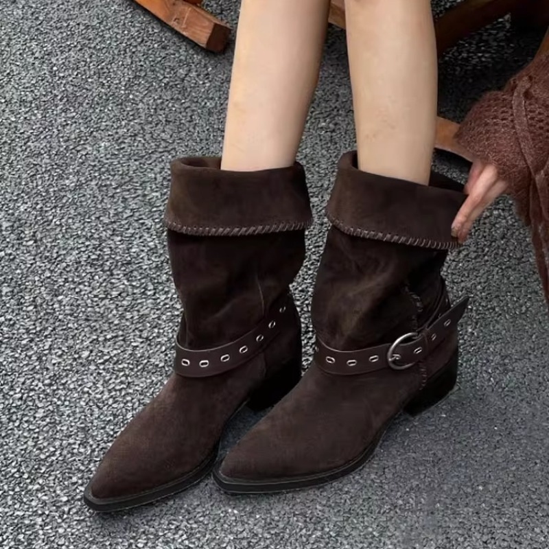 Sepatu Bot Wanita Desainer, Se - Vintage Fashion In 2026 ulasan dan harga