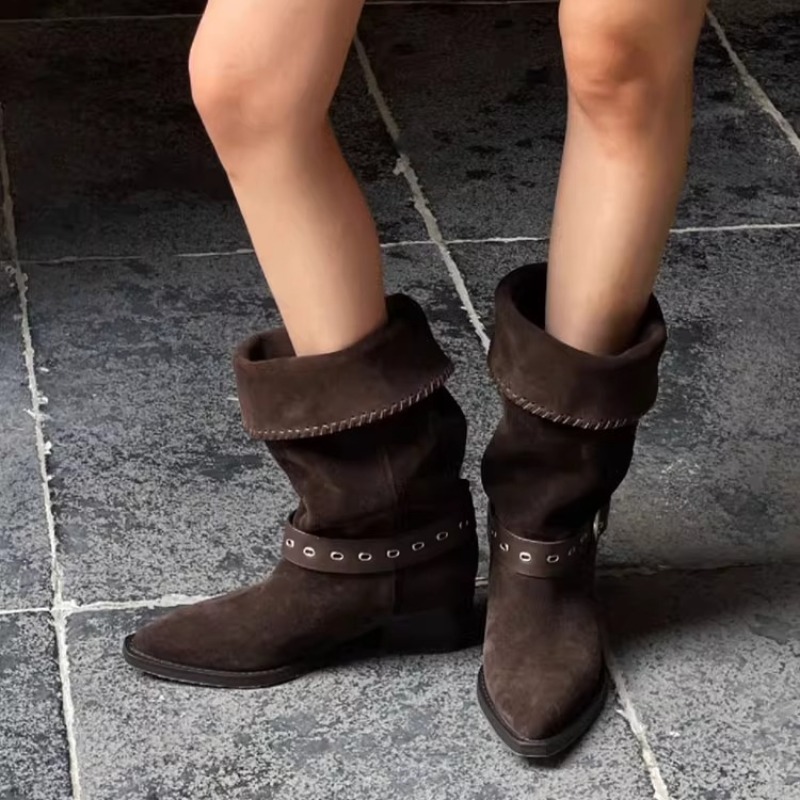 Sepatu Bot Wanita Desainer, Se - Vintage Fashion In 2026 ulasan dan harga