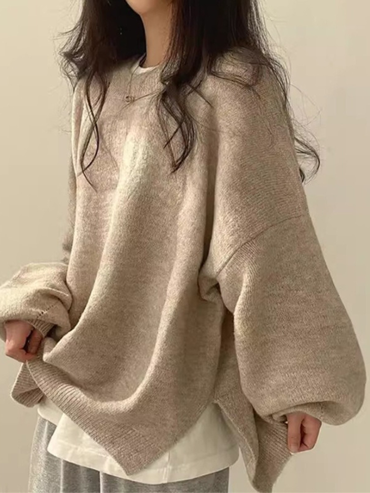 Sweater Wanita Vintage Abu-abu - Vintage Fashion Old Money ulasan dan harga