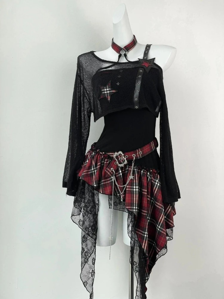 Busana Harajuku Slim Gothic Am - Vintage Fashion Retro Outfit ulasan dan harga