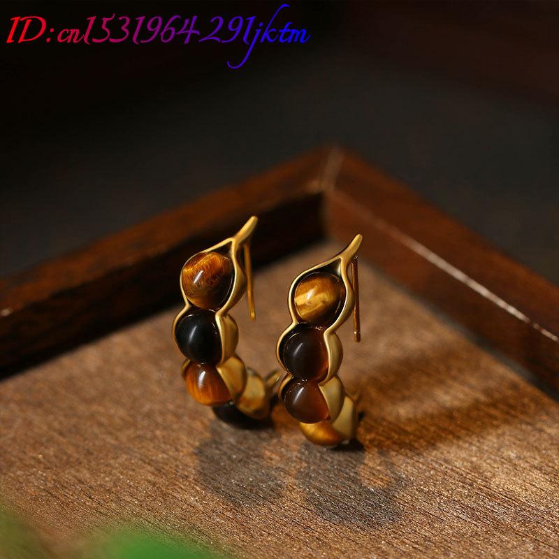 Anting Pod Mata Harimau Batu P - Vintage Fashion Jewelry ulasan dan harga