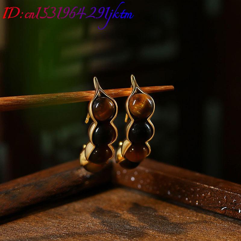 Anting Pod Mata Harimau Batu P - Vintage Fashion Jewelry ulasan dan harga