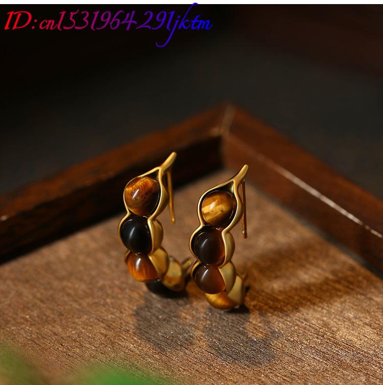 Anting Pod Mata Harimau Batu P - Vintage Fashion Jewelry ulasan dan harga